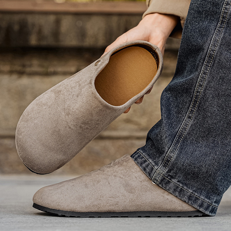 Flip Flop Leather Men - Pantofole in Pelle Scamosciata per Uomo
