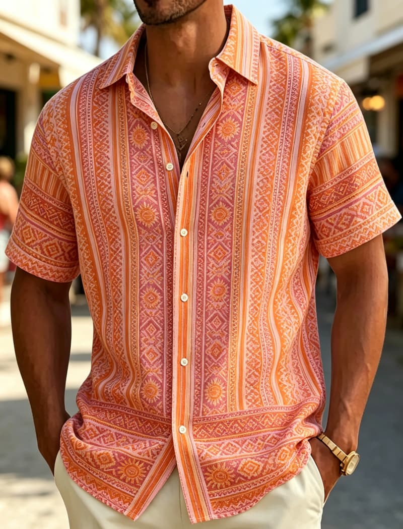 Camicia da Uomo a Maniche Cort - Resort Shirt Floral recensione e prezzo