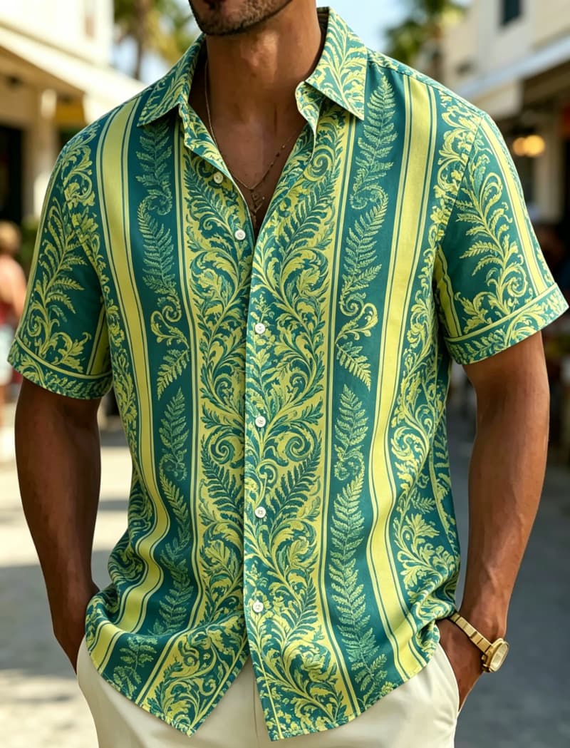 Camicia da Uomo a Maniche Cort - Resort Shirt Floral recensione e prezzo