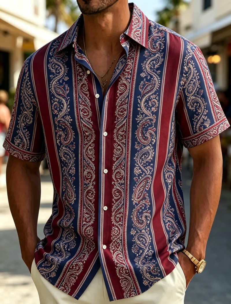 Camicia da Uomo a Maniche Cort - Resort Shirt Floral recensione e prezzo